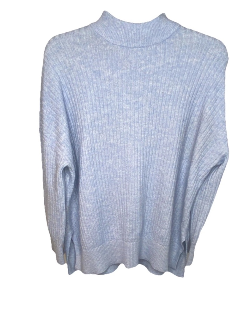 Primark Light Blue Ribbed Turtleneck Sweater
